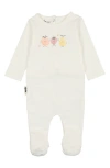 Maniere Babies' Fruity Friends Footie In White