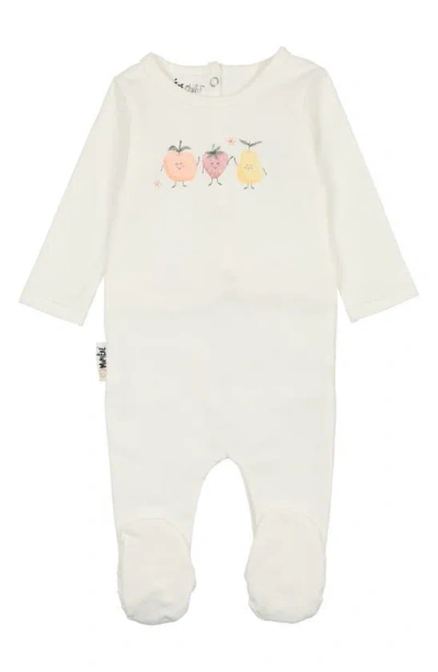 Maniere Babies' Fruity Friends Footie In White