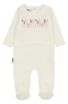 Maniere Babies' Manière Garden Embroidered Footie In White
