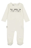 Maniere Babies' Manière Garden Embroidered Footie In White