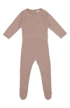 Maniere Honeycomb Scallop Footie In Mauve