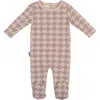 Maniere Manière Houndstooth Cotton Blend Footie In Multi