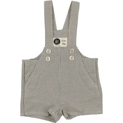 Maniere Babies' Manière Kids' Check Shortalls In Black/white