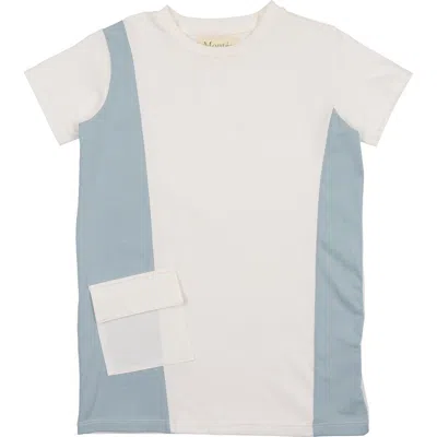 Maniere Babies' Manière Kids' Colorblock Cotton Blend T-shirt In Blue