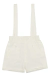 Maniere Manière Kids' Delicate Floral Shortalls In White