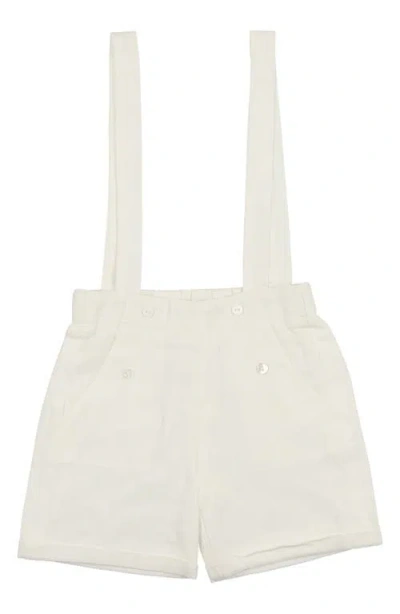 Maniere Babies' Manière Kids' Delicate Floral Shortalls In White