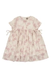 Maniere Manière Kids' Floral Tie Dress In Neutral