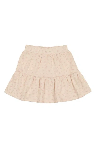 Maniere Babies' Manière Kids' Floral Tiered Cotton Blend Skirt In Neutral