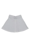 Maniere Manière Kids' Microgrid A-line Skirt In Gray
