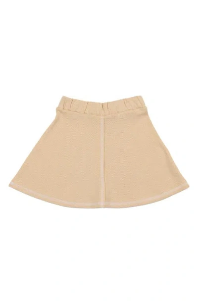 Maniere Babies' Manière Kids' Microgrid A-line Skirt In Nude