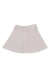 Maniere Babies' Manière Kids' Microgrid A-line Skirt In White