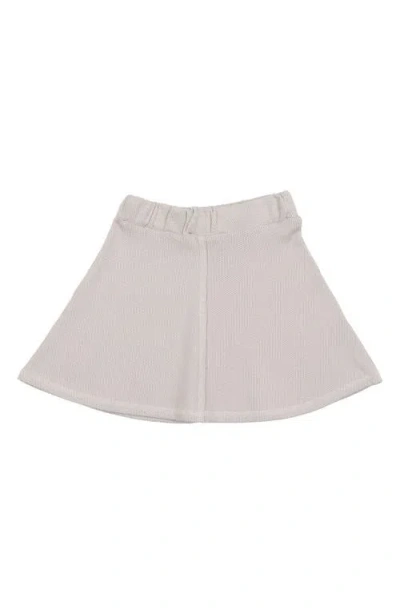 Maniere Babies' Manière Kids' Microgrid A-line Skirt In White