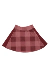 Maniere Babies' Manière Kids' Plaid Corduroy A-line Skirt In Pink