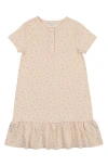 Maniere Manière Kids' Printed Cotton Blend Gauze T-shirt Dress In Neutral