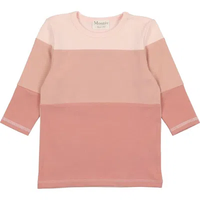 Maniere Babies' Manière Kids' Rugby Stripe Cotton Blend T-shirt In Pink