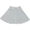 Maniere Babies' Manière Kids' Stripe Cotton Blend Skirt In Blue
