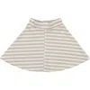 Maniere Manière Kids' Stripe Cotton Blend Skirt In White