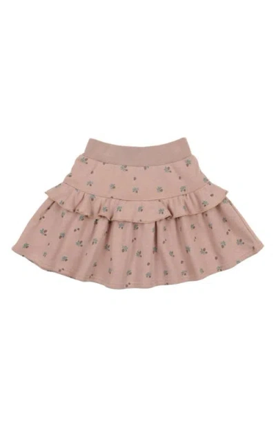 Maniere Babies' Manière Kids' Tiered Ruffle Cotton Blend Skirt In Brown