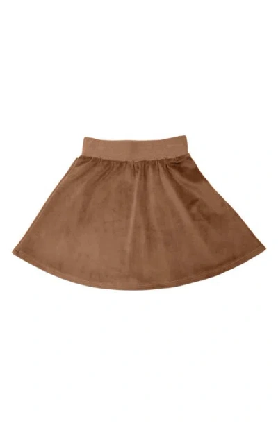 Maniere Babies' Manière Kids' Velour Skirt In Brown