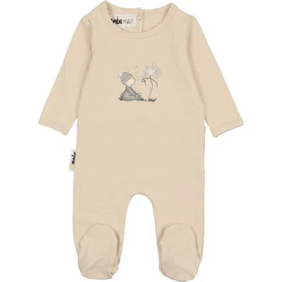 Maniere Babies' Manière Little Wish Footie In Neutral