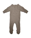 Maniere Maneire Unisex Cable Knit Footie - Baby In Beige