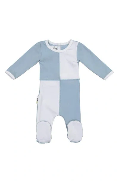 Maniere Babies' Manière Patchwork Footie In Blue