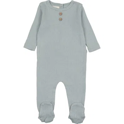Maniere Babies' Manière Pointelle Footie In Gray