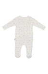 Maniere Manière Pointelle Leaves Footie In White