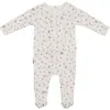 Maniere Manière Pointelle Petals Footie In White