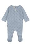 Maniere Boys' Buttons & Polkadots Friends Footie - Baby In Blue