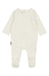 Maniere Boys' Buttons & Polkadots Friends Footie - Baby In White