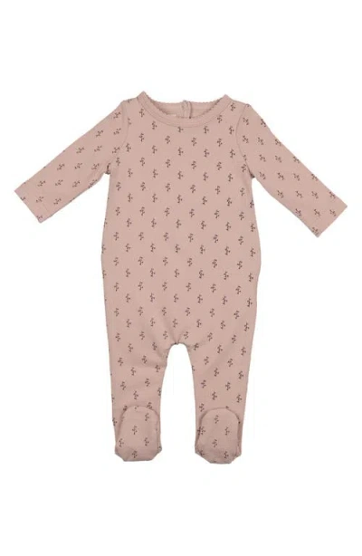 Maniere Babies' Manière Print Footie In Pink