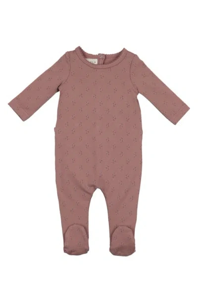 Maniere Babies' Manière Print Footie In Purple