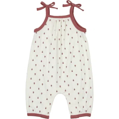Maniere Babies' Manière Rib Berry Romper In White