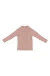 Maniere Kids' Manière Rib Long Sleeve T-shirt In Mauve