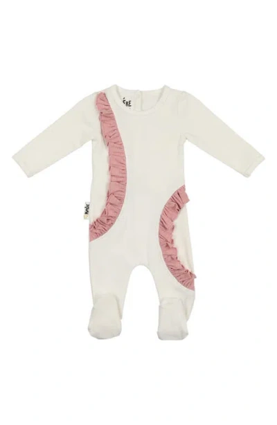Maniere Babies' Manière Ruffle Arch Footie In White