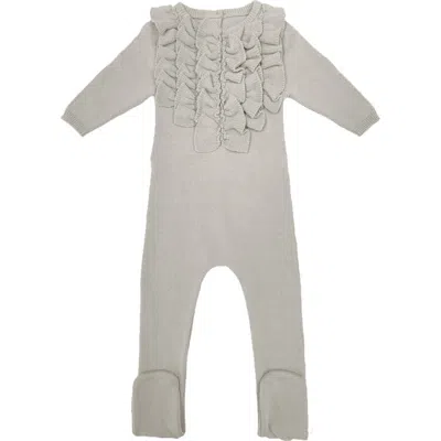 Maniere Babies' Manière Ruffle Footie In Cream