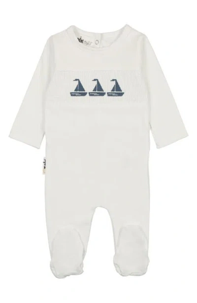 Maniere Babies' Manière Sailboat Footie In White
