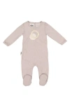 Maniere Manière Shadow Stripe Footie In Neutral