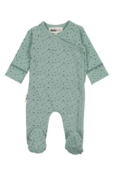 Maniere Babies' Silly Squiggle Footie In Aqua