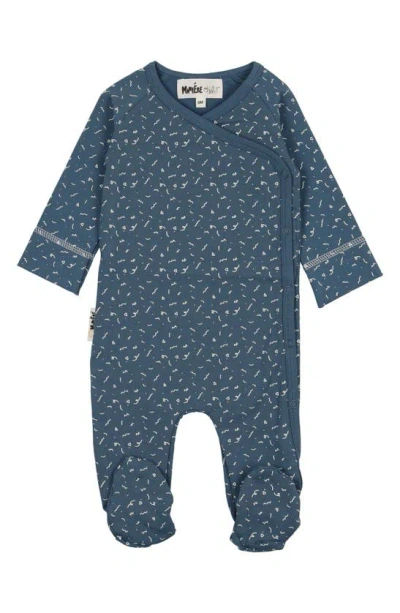 Maniere Silly Squiggle Footie In Royal Blue/ White