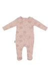 Maniere Manière Soft Roses Cotton Blend Footie In Brown