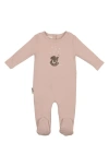 Maniere Babies' Manière Stargazer Cotton Blend Footie In Neutral