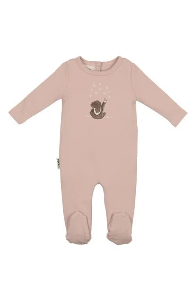 Maniere Babies' Manière Stargazer Cotton Blend Footie In Neutral