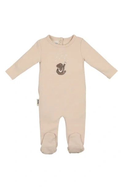 Maniere Babies' Manière Stargazer Cotton Blend Footie In Neutral
