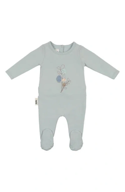Maniere Babies' Manière Stitched Art Footie In Blue