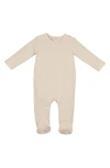 Maniere Babies' Manière Stretch Cotton Pointelle Footie In Pink