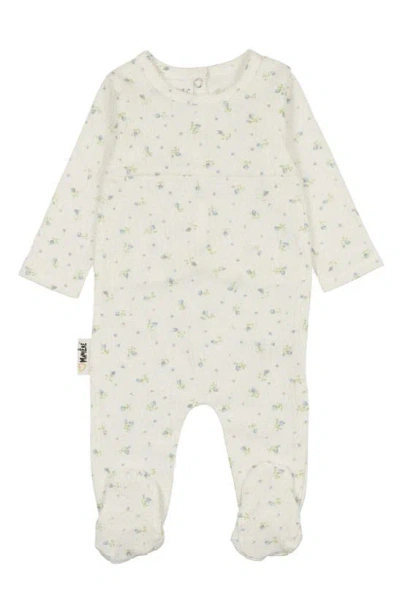 Maniere Babies' Sweet Rose Footie In Blue