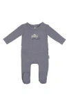 Maniere Manière Teddy Wagon Cotton Blend Footie In Gray