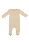 Maniere Babies' Manière Triangle Cotton Blend Footie In Neutral